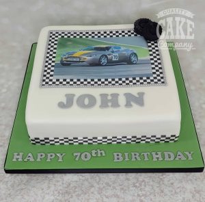 Photo print car racing theme cake- Tamworth