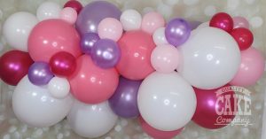 pink and purple balloon canopy garland - Tamworth