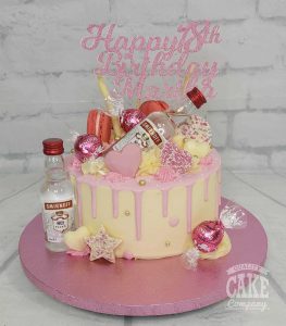 pink vodka drip cake - tamworth
