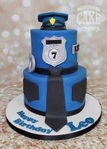 two tier police uniform theme cake - Tamworth