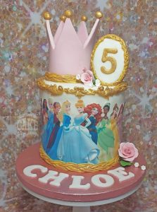princess cake with crown gold details - Tamworth