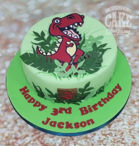 2D printed dinosaur theme cake - Tamworth