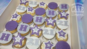 purple 21st birthday cupcakes - Tamworth