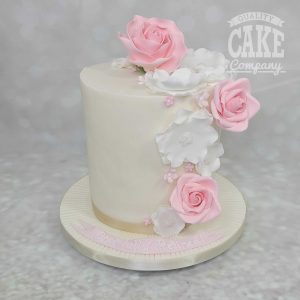 retirement pretty floral cake - tamworth