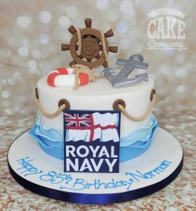 royal navy theme cake - tamworth