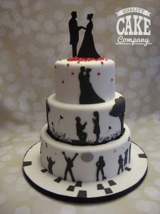 Silhouette wedding cake life Story disco Tamworth West Midlands Staffordshire