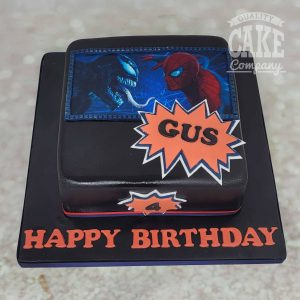spiderman vs venom photo cake - tamworth