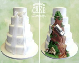 Split wedding cake landrover reveal Tamworth Staffordshire West Midlands