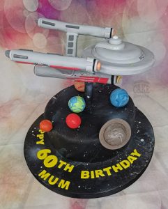 star trek enterprise space theme cake - tamworth