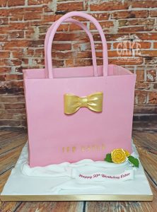 pink ted baker shopper bag novelty cake - tamworth