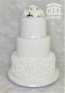 White cake with simple fl Tamworth Staffordshire West Midlands