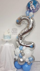 frozen theme 2nd birthday balloon display - Tamworth