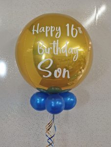 gold personalised 16th birthday balloon - Tamworth
