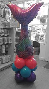 mermaid tail balloon stack - Tamworth