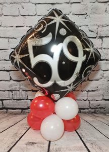 50th birthday air filled table display balloon - Tamworth -