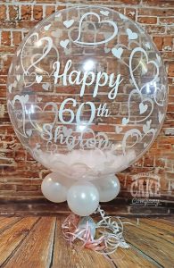 60th birthday personalised bubble balloon - Tamworth