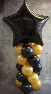 giant black and gold balloon column - Tamworth