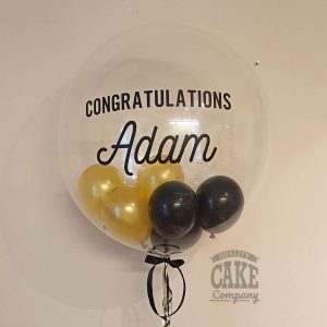 black and gold congratulations balloon - Tamworth