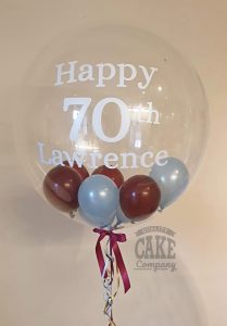 AVFC theme personalised gumball bubble balloon - Tamworth