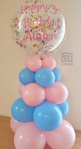 confetti bubble balloon table column display - Tamworth