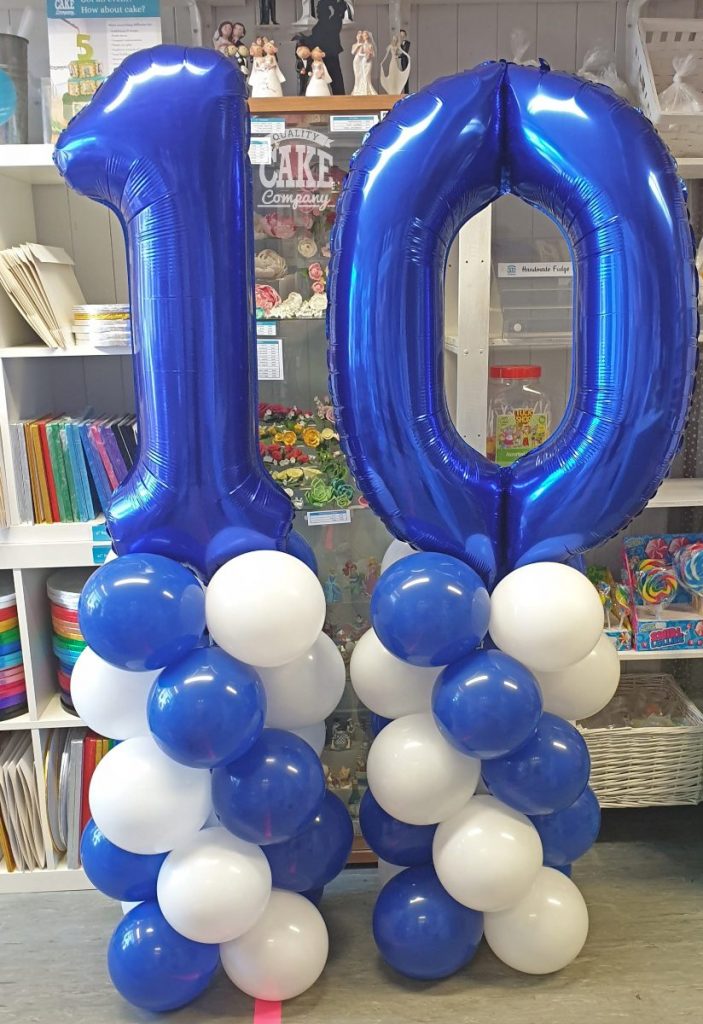 tenth birthday balloon columns - Tamworth