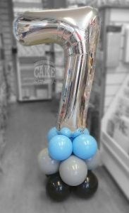 children's 7th birthday short balloon column - Tamworth