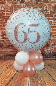 65th birthday balloon table display - Tamworth