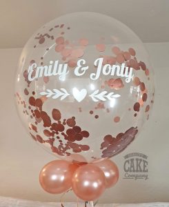 rose gold confetti wedding engagement bubble balloon - Tamworth