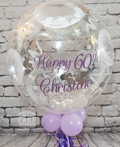 60th birthday personalised confetti balloon - Tamworth