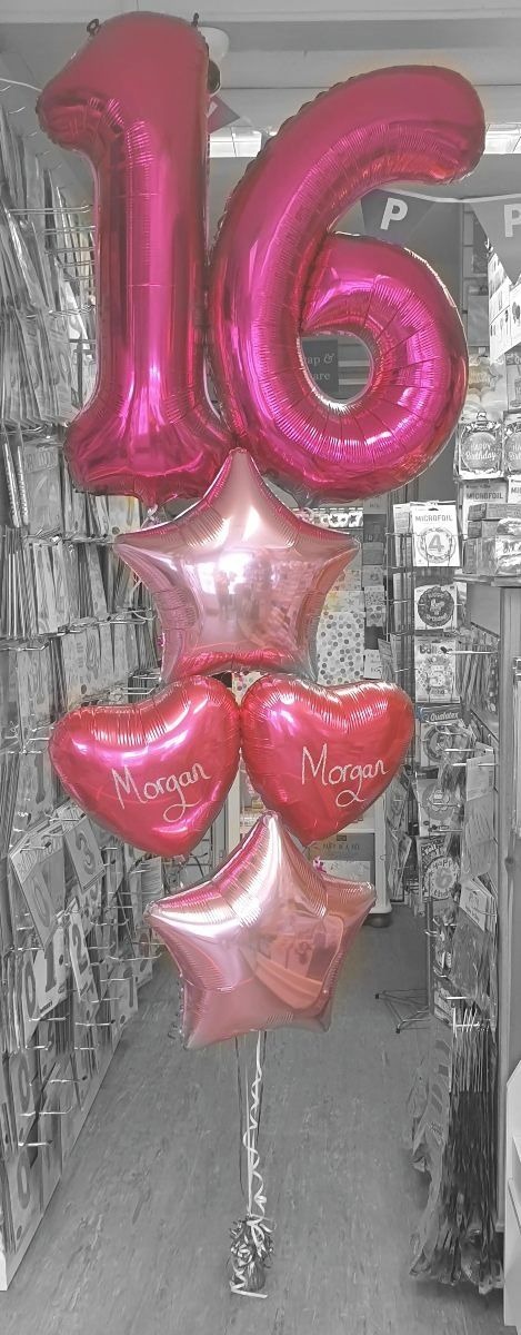 16th Birthday Decorations for Him or Her 16th Birthday Silver Party  Supplies Number Balloons and Happy Birthday Banner Balloons 