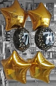 bunches of 3 70th birthday balloons - Tamworth