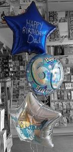 bunch of 3 60th birthday balloons - Tamworth