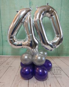 40th birthday balloon table display - Tamworth
