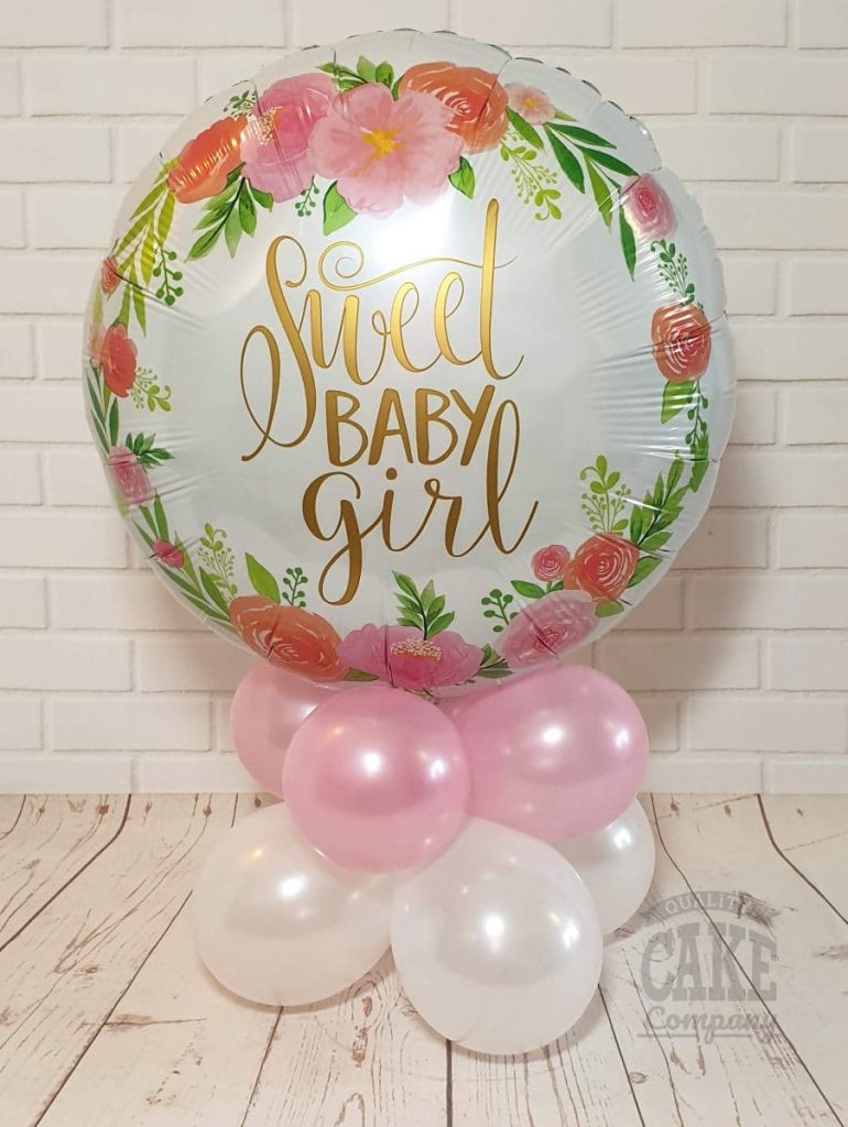 new baby girl table balloon display - Tamworth