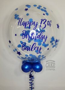blue 13th birthday confetti balloon - Tamworth