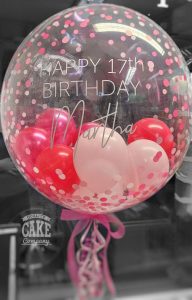 pink confetti gumball bubble balloon - tamworth