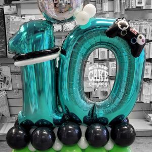 10th birthday children's gaming theme balloon display - Tamworth