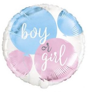 gender reveal foil balloon