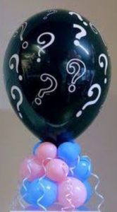 gender reveal table display balloon - Tamworth
