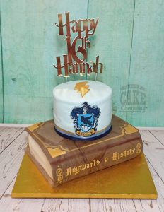two tier harry potter class and book cake - Tamworth