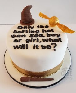 harry potter gender reveal cake
