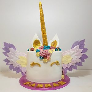 unicorn head cake with wings - Tamworth