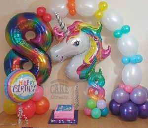 kids unicorn theme balloon pack with arch - Tamworth