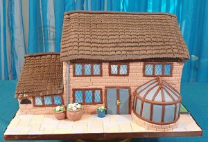 large novelty replica house sculpted cake - Tamworth