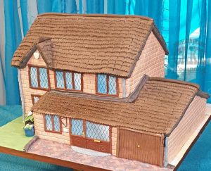large novelty replica house sculpted cake - Tamworth