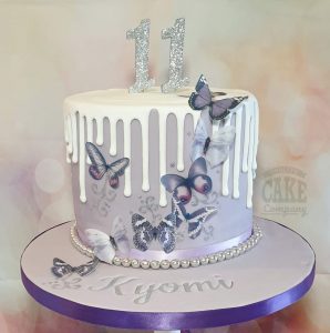 lilac birthday drip cake - Tamworth