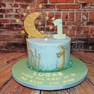 love you to the moon and back theme cake - Tamworth