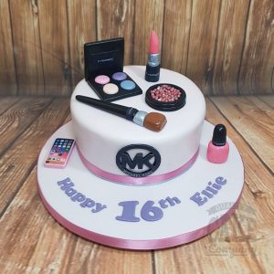 makeup theme 16th birthday cake - Tamworth