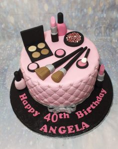 quilted make-up theme cake - Tamworth