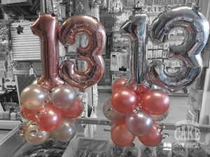13th birthday balloon table displays - tamworth